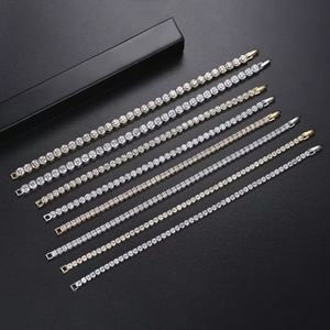 2.5-4mm 16-19cm Silver Full Drill Tennis Crystal Bracelet